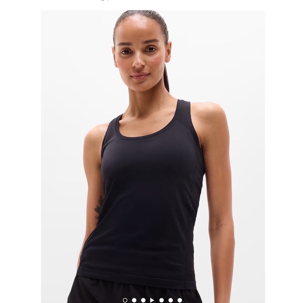 Athleta Momentum Flex Tank Black Racerback Activewear Training Top Medium NWOT